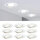 9er Set Einbauspot inkl. LED Leuchtmittel GU10 je 425 Lumen warmweiß 2700K 6,5W Verbrauch einbauspot weiss schwenkbar