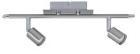 Strahler Georgia 2-flammig Nickel gebürstet inkl. 2x GU10 LED 4,5W warmweiß 3000K