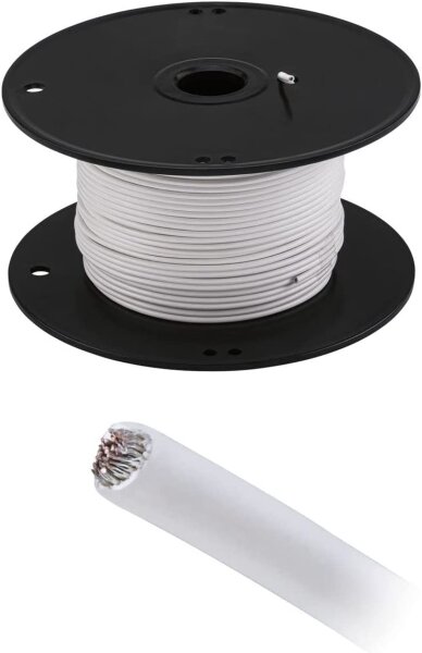 Paulmann Corduo Spann-Seil 945.94 Seil Weiss isoliert 100m Rolle 2,5qmm