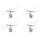 4er Set Paulmann Halogen Seilspot GU5,3 chrom matt inkl. 1W LED Seilabstand 16 cm 2800K warmweiß