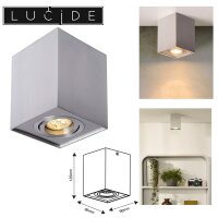 Lucide Deckenstrahler 22953/01/12  Tube Aluminium gebürstet GU10 max50W schwenk