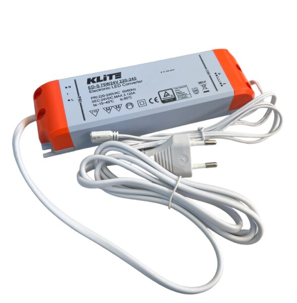 ED-S 75W24V KLiTE Transformator 24V LED Trafo 220-240V Driver Converter