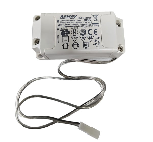 LED Trafo Anway AW01-0006 12V DC 3,6W 350mA Weiß Gleichstrom Driver Transformator