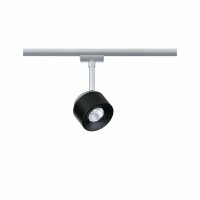 4er Set  Paulmann URail LED Schienenspot Pane Einzelspot 400 lumen 7,4W 2700K dimmbar 230V Schwarz Chrom matt 95374 entspricht 50W Licht
