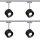4er Set  Paulmann URail LED Schienenspot Pane Einzelspot 400 lumen 7,4W 2700K dimmbar 230V Schwarz Chrom matt 95374 entspricht 50W Licht