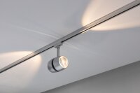 4er Set  Paulmann 969.35 URail Spot Oculus 2x5W Chrom matt 230V Metall dimmbar 2700K entspricht 2x 40W Licht 2x 300 lm