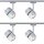 4er Set  Paulmann 969.35 URail Spot Oculus 2x5W Chrom matt 230V Metall dimmbar 2700K entspricht 2x 40W Licht 2x 300 lm