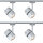 4er Set  Paulmann 969.35 URail Spot Oculus 2x5W Chrom matt 230V Metall dimmbar 2700K entspricht 2x 40W Licht 2x 300 lm