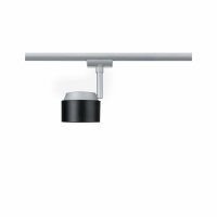 Paulmann URail LED Schienenspot Pane Einzelspot 400 lumen 7,4W 2700K dimmbar 230V Schwarz Chrom matt 95374 entspricht 50W Licht