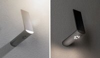 4x Outdoor Solar Wandleuchte Ilias IP44 3000K 100 lumen Bewegungsmelder Alugrey