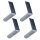 4x Outdoor Solar Wandleuchte Ilias IP44 3000K 100 lumen Bewegungsmelder Alugrey