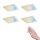 4er Set Paulmann Premium Einbaupanele 92802 eckig weiß matt IP65 900Lm 9W 2000-4000K 3 helligkeits Stufen ergibt 90W Licht - Ausschnitt 15cm