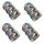 4 x Paulmann Lampenschirm E14 Öffnung ca. 3 cm Wobble Dichroic Glas Ersatzglas, Schirm, Ersatzschirm