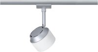 Paulmann URail LED Schienenspot Pane Einzelspot 400 lumen 7,4W 2700K dimmbar 230V Weiß Chrom matt 95374 entspricht 50W Licht