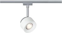 Paulmann URail LED Schienenspot Pane Einzelspot 400 lumen 7,4W 2700K dimmbar 230V Weiß Chrom matt 95374 entspricht 50W Licht