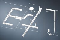 Paulmann URail LED Schienenspot Pane Einzelspot 400 lumen 7,4W 2700K dimmbar 230V Weiß Chrom matt 95374 entspricht 50W Licht