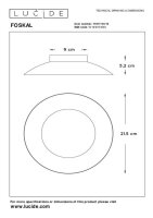 Lucide FOSKAL LED Deckenleuchte 6W Silber Warmweiß 2700K 480 Lumen indirekte Beleuchtung