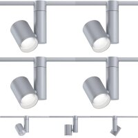 4er Set Paulmann 95545.04 URail LED 2770lm Spot Zeuz Chrom matt 33W 39°Abstrahlwinkel 4000 Kelvin dimmbar Neutralweiß