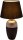 48226 Pauleen Midnight Beauty Tischleuchte handgefertigt Schwarz, Silber Glamour Stoff Keramik E27