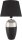 48226 Pauleen Midnight Beauty Tischleuchte handgefertigt Schwarz, Silber Glamour Stoff Keramik E27