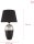 48226 Pauleen Midnight Beauty Tischleuchte handgefertigt Schwarz, Silber Glamour Stoff Keramik E27