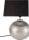 48222 Pauleen Touch of Silver Tischleuchtehandgefertigt Schwarz Silber Glamour Stoff Keramik E14