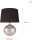 48222 Pauleen Touch of Silver Tischleuchtehandgefertigt Schwarz Silber Glamour Stoff Keramik E14