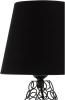 48210 Pauleen Black Brilliance Tischleuchte max. 20 Watt Schwarz Stoff, Metall E27