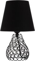 48210 Pauleen Black Brilliance Tischleuchte max. 20 Watt Schwarz Stoff, Metall E27