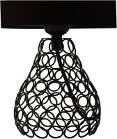 48210 Pauleen Black Brilliance Tischleuchte max. 20 Watt Schwarz Stoff, Metall E27