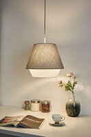 48093 Pauleen Noble Delight Pendelleuchte max20W E27 Grau Stoff