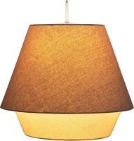 48093 Pauleen Noble Delight Pendelleuchte max20W E27 Grau Stoff