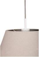 48093 Pauleen Noble Delight Pendelleuchte max20W E27 Grau Stoff