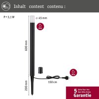Paulmann LED Poller Außenleuchte Flarea IP65 3,1W...