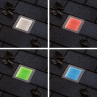 Paulmann Zigbee Aussenleuchte Boden Einbauleuchten Brick IP67 RGBW Metall 80lm 230V