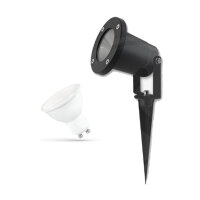 GARTENLAMPE Erdspieß Reflektor GU10 3000k/4000k...