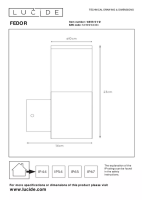 Lucide FEDOR Außenwandleuchte E27 IP44 Matt-Chrom | Moderne Wandlampe für Eingangsbereich, Terrasse und Hauswand