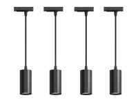 MRail 4x Pendel GU10 Fassung Schwarz