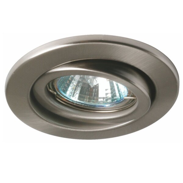 Nice Price Basic Einbauleuchten schwenkbar max.50W 230V GU10 51mm Eisen gebürstet/Metall